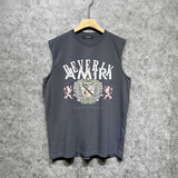Amiri tank top lion medal printing