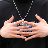 Rings Hip Hop Zircon Cuban Ring Couple Spectrum St. Valentine's