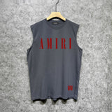 Amiri tank top letter spider printing
