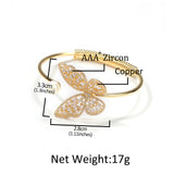 Bracelet Butterfly Bracelet Adjustable Bracelet Copper Zircon Animal Spectrum St. Valentine's