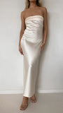 Women Dress Elegant Socialite Satin Dress