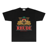 Rhude T Shirts Printed Trendy Pure Cotton