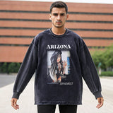 Men's Vintage Long Sleeve Shirt Autumn and Winter Men's Long Sleeve T-Shirt