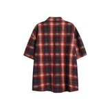 Unisex Shirt Loose Plaid Shirt Coat