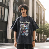 Mens Vintage T Shirt Old Loose Half Sleeve T-Shirt For Men And Women