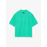 Fog Essentials T Shirts Spring Summer FGO Double Line Flocking Letter V-Neck Short Sleeve