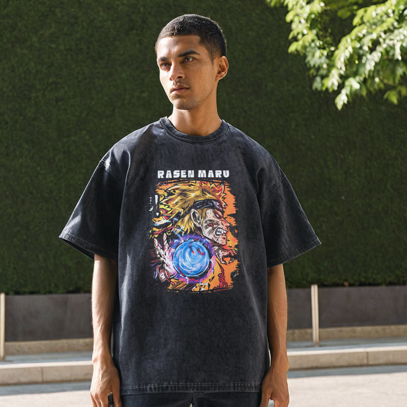 Mens Vintage T Shirt Cartoon Print Short Sleeve