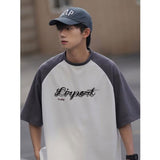 Men T Shirt Summer Retro Loose Heavy