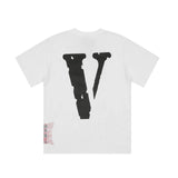 Vlone T Shirts Irregular Letter Print Short-Sleeve T-shirt Men and Women Couple BF Loose Half Sleeve