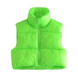 Women Vest Fashion Casual Cotton-Padded Jacket Vest