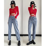 Women Jeans Retro Loose Slimming