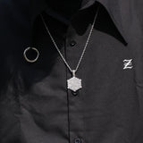 Jewelry Copper Zircon Premium Sense Snowflake Pendant Hip Hop Necklace Snowflake St. Valentine's Spectrum