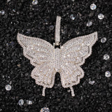 Jewelry Butterfly Pendant Necklace Hip Hop Zircon Butterfly Animal St. Valentine's