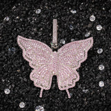Jewelry Butterfly Pendant Necklace Hip Hop Zircon Butterfly Animal St. Valentine's