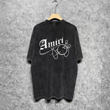 Amiri washed t-shirt bowling printing