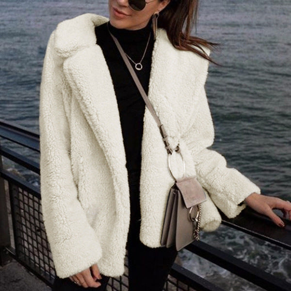 Women Fur Jacket Fashion Berber Fleece Coat