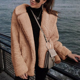 Women Fur Jacket Fashion Berber Fleece Coat