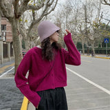 Women Knitted Cardigan Women's Loose
