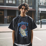 Mens Vintage T Shirt Old Short Sleeve T-Shirt Men and Women