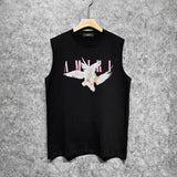 Amiri tank top pink peace dove printing