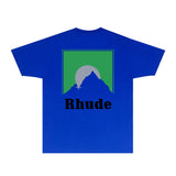 Rhude T Shirts Printed Trendy Pure Cotton