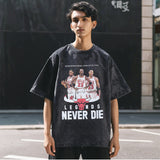 Mens Vintage T Shirt Retro Short Sleeve T-Shirt for Men and Women