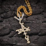 Jewelry Hip Hop Trendy Brand Diamond Cactus Jack Letter Pendant Necklace Spectrum Alphabet Pieces St. Valentine's