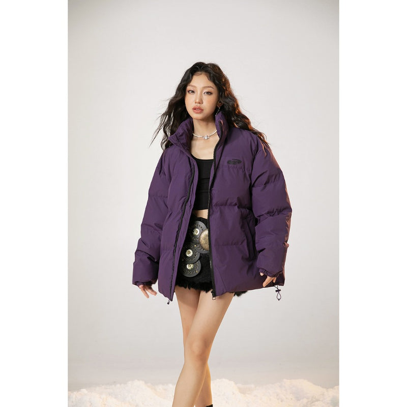 Unisex Coat Youth University Style Versatile Cotton Coat Stand Collar