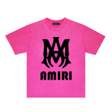 Amiri Washed Distressed T Shirt Printed Trendy Pure Cotton