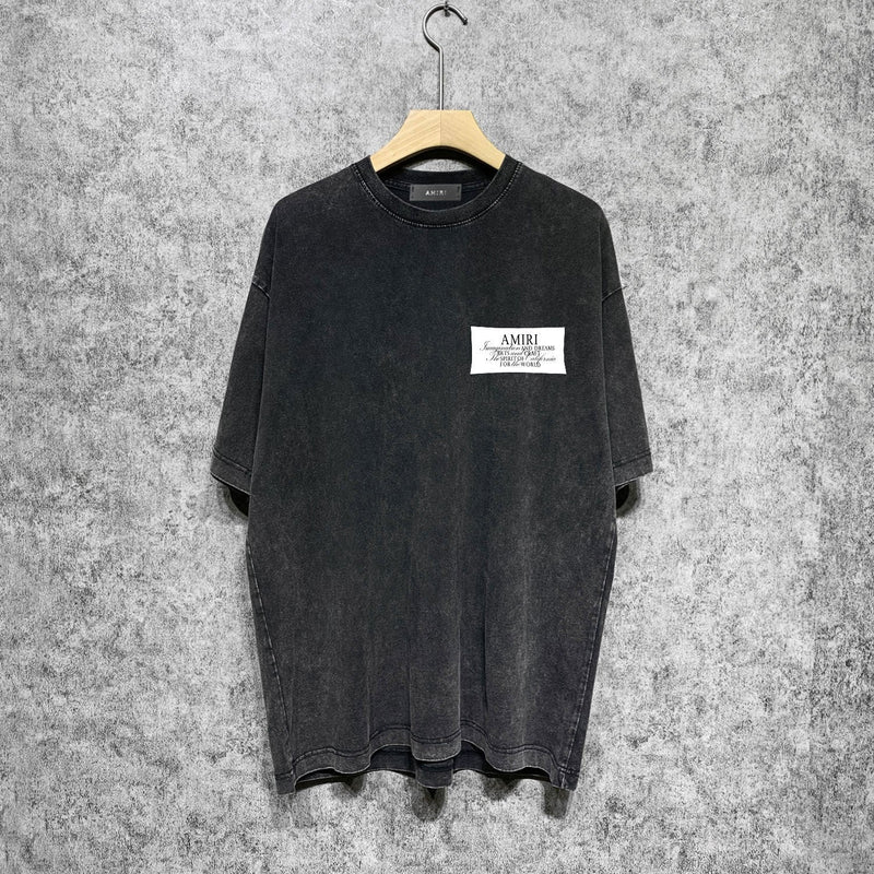 Amiri washed t-shirt hollywood artistic word printing short sleeve