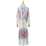 Bohemian Dress Graffiti Vacation Loose Dress