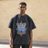 Mens Vintage T Shirt Half Sleeve T-Shirt Men