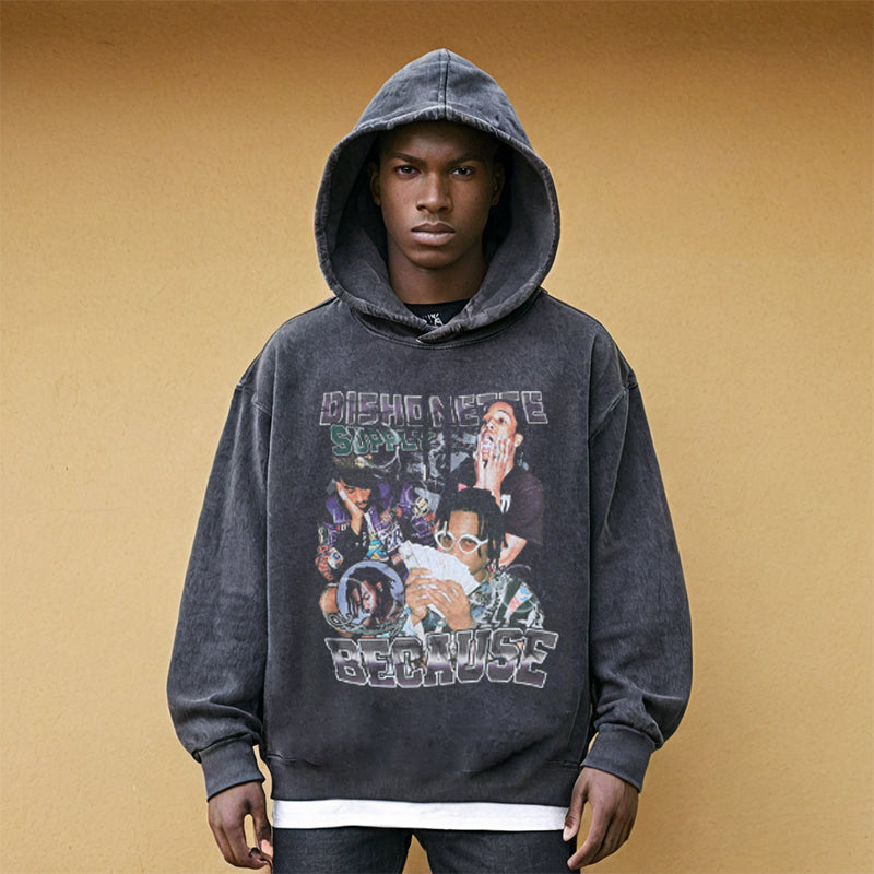 Mens Vintage Hoodie Sweater Men's and Women's Loose