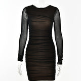 Women Dress Summer Sexy Sheer Mesh