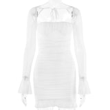 Women Dress Fashion Sexy Mesh