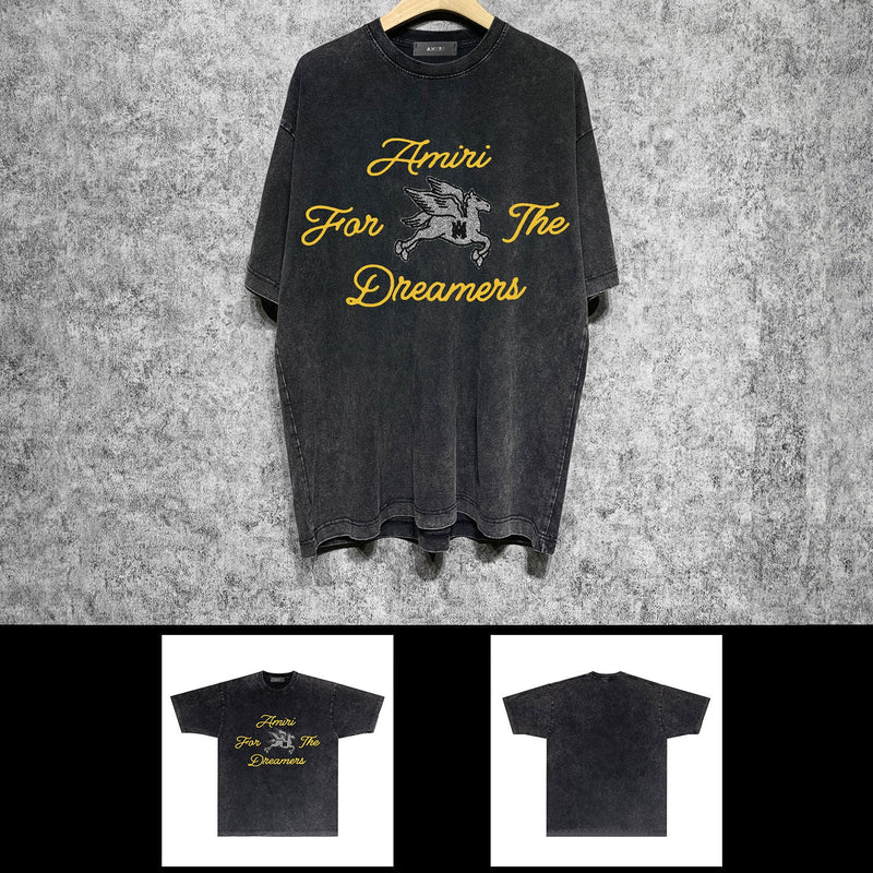 Amiri washed t-shirt pegasus short sleeve