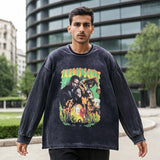 Mens Vintage Long Sleeve Shirt Long Sleeve T-Shirt Men and Women