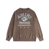 Amiri Distressed Sweatshirt Printed Trendy Pure Cotton