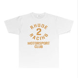 Rhude T Shirts Printed Trendy Pure Cotton