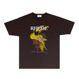 Rhude T Shirts Printed Trendy Pure Cotton