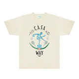 Casablanca T Shirts Fashion Print Street