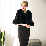 Women Fur Jacket Elegant Plush Shawl
