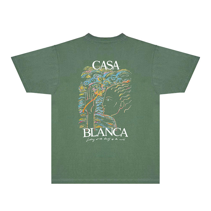Casablanca T Shirts Fashion Print Street