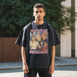 Mens Vintage T Shirt Printed Old Short Sleeve T-Shirt