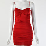 Women Dress Hot Girl Sexy Pleated Dress