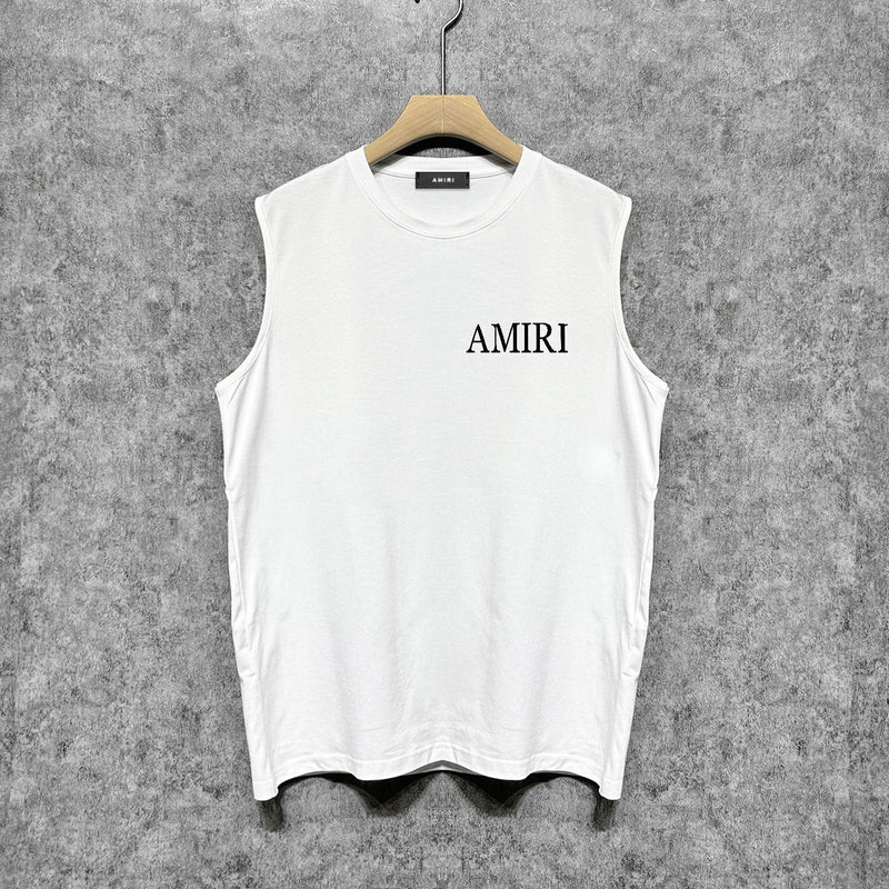 Amiri tank top leaf printing