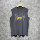 Amiri tank top rabbit rainbow printing
