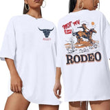Werbavi Not My First Rodeo Shirt Women Cowgirl Oversized