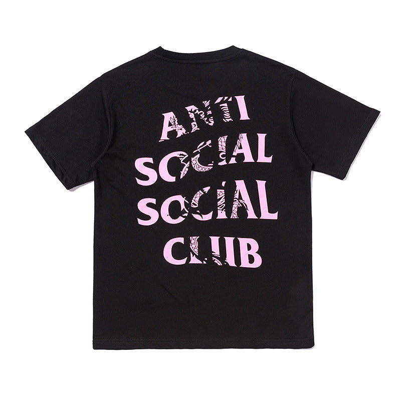 Anti Social Club T Shirt Men's and Women's Loose Large Size Short Sleeve T-shirt Batch