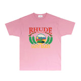 Rhude T Shirts Printed Trendy Pure Cotton